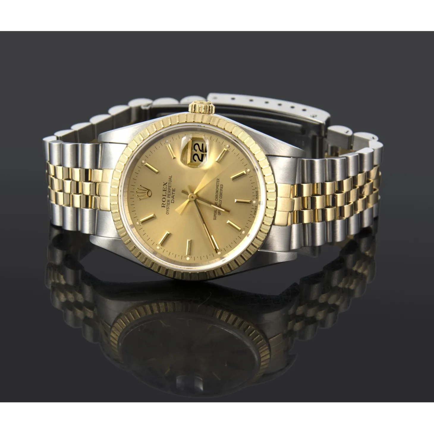 ROLEX Date acero y oro caballero jubile 34mm.