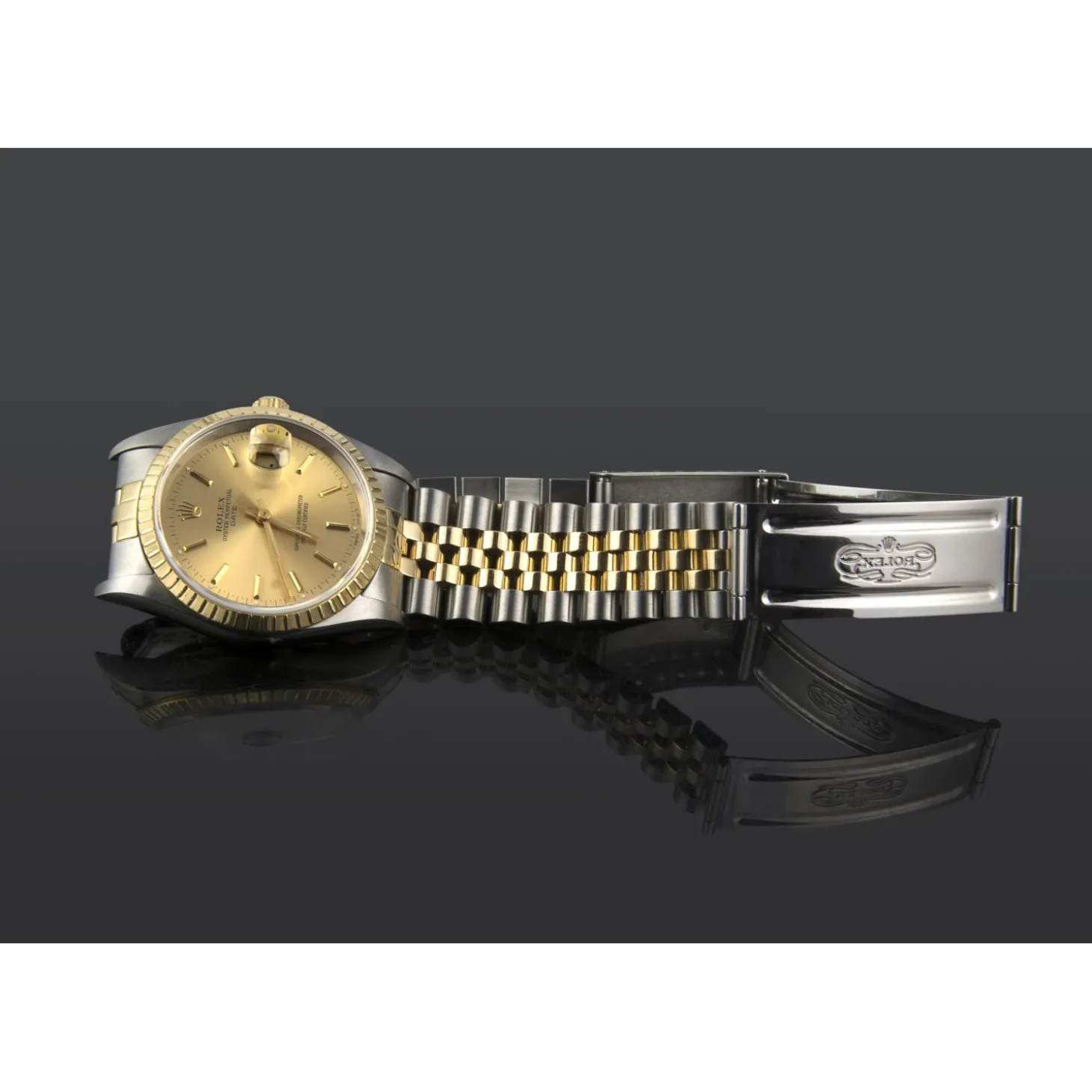 ROLEX Date acero y oro caballero jubile 34mm.