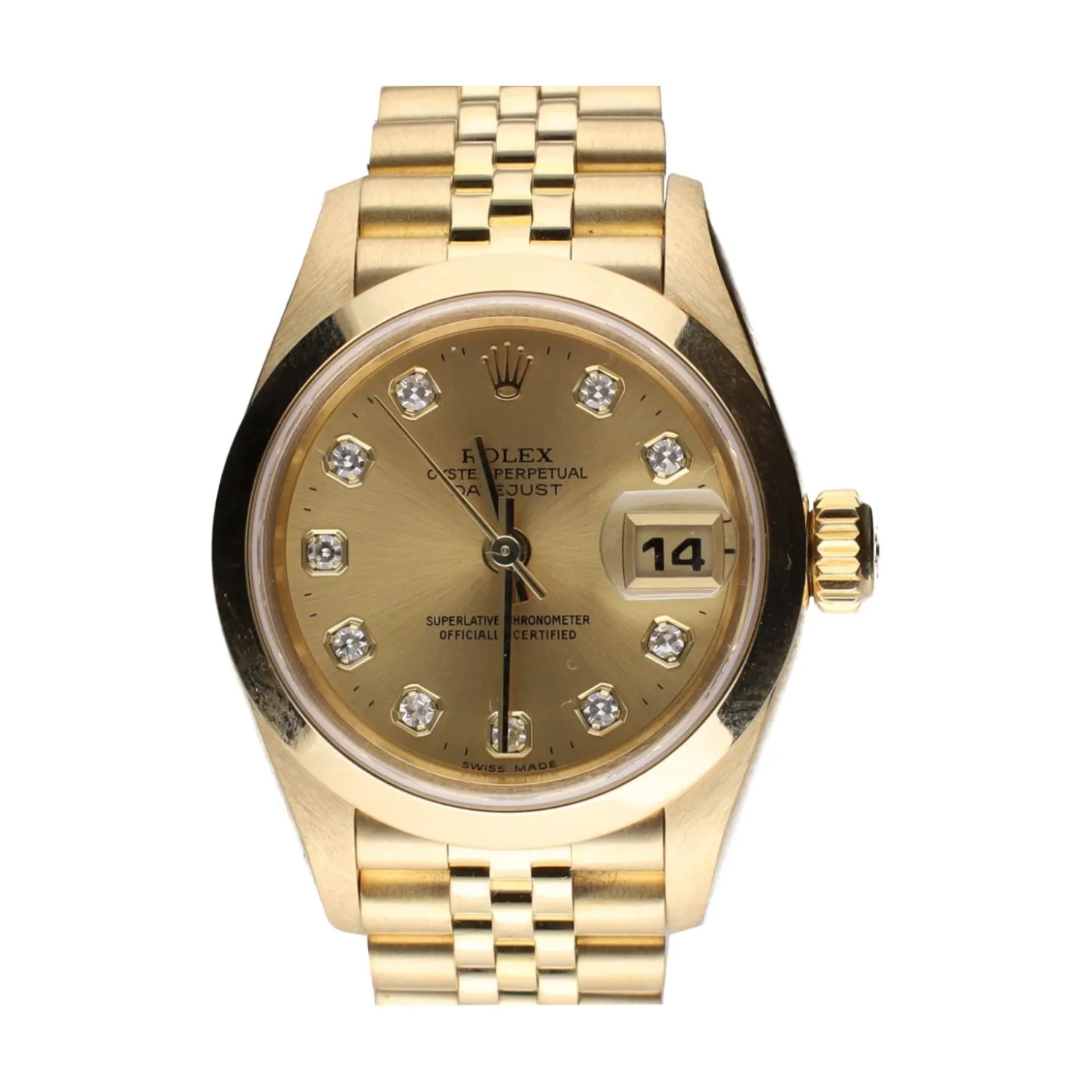 ROLEX Datejust señora oro amarillo brillantes en la esfera 26mm.