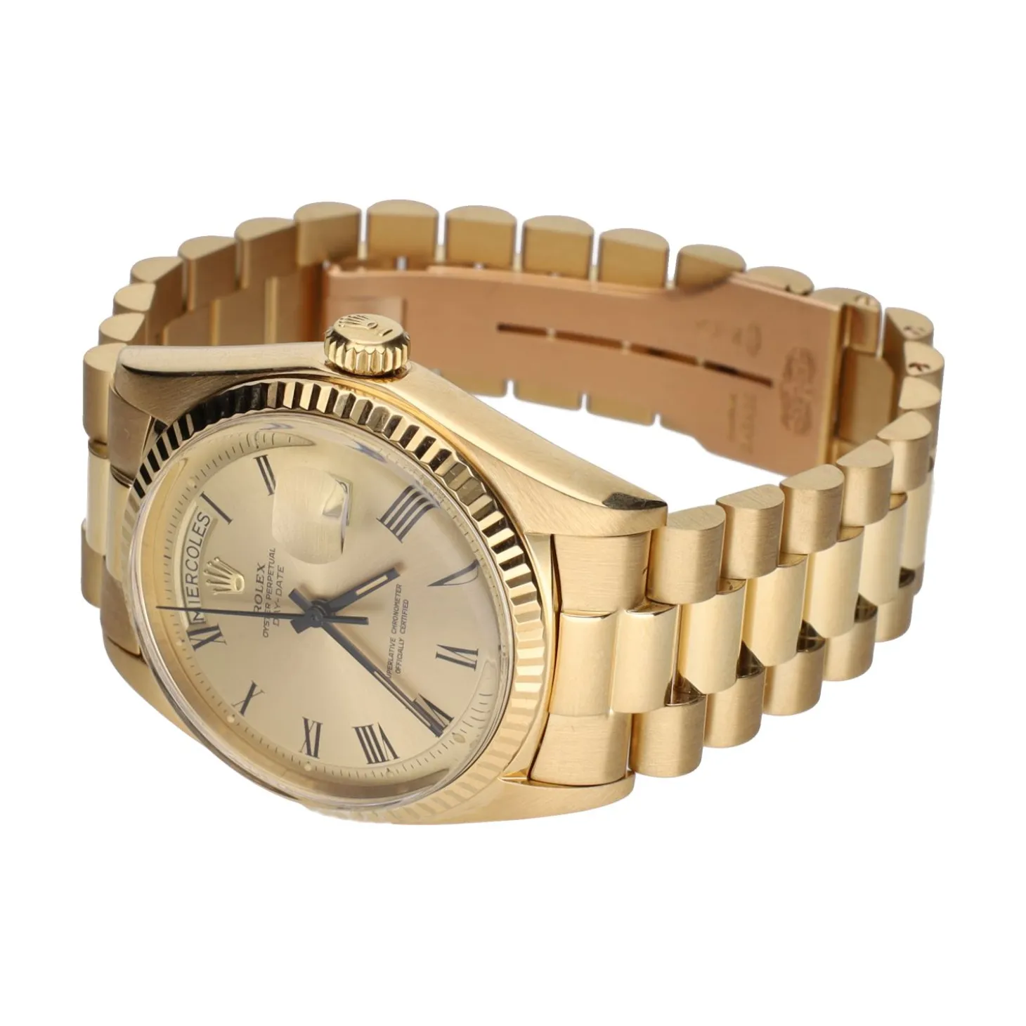ROLEX Day-date oro amarillo president plexi.