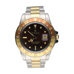 ROLEX Gmt-master acero y oro marrón oyster.