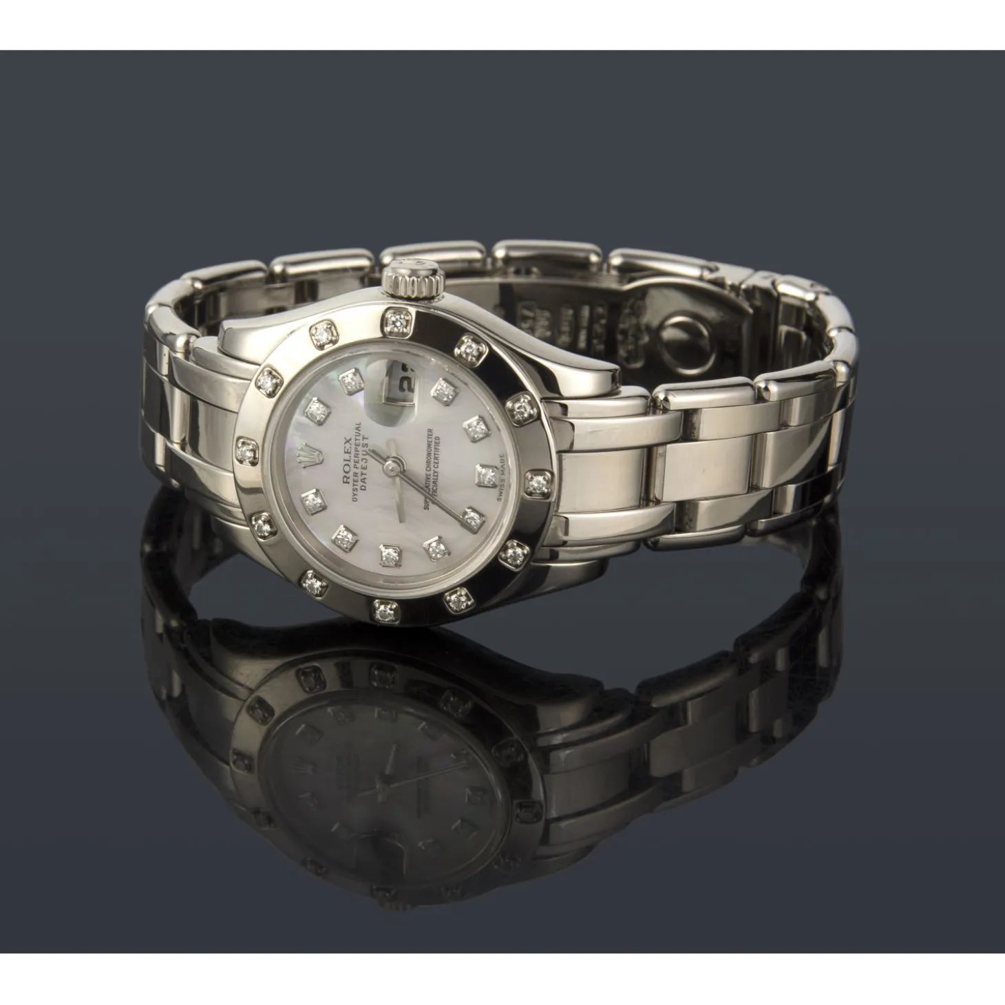ROLEX Lady-datejust pearlmaster oro blanco y diamantes 29mm.