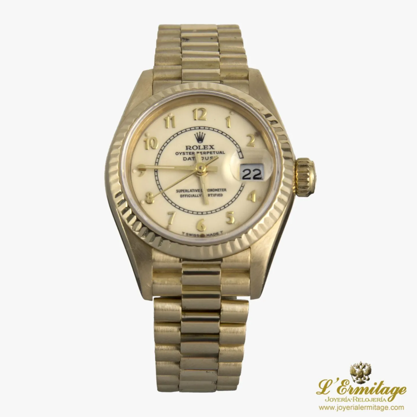 ROLEX Lady-datejust president oro amarillo señora 26mm