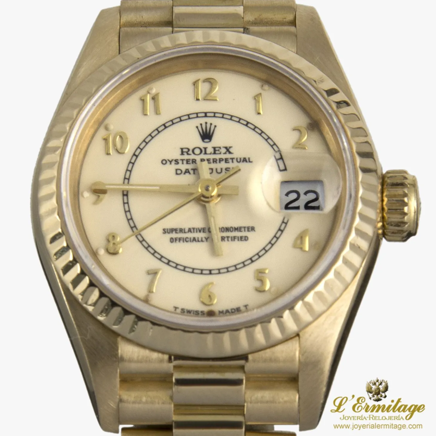 ROLEX Lady-datejust president oro amarillo señora 26mm