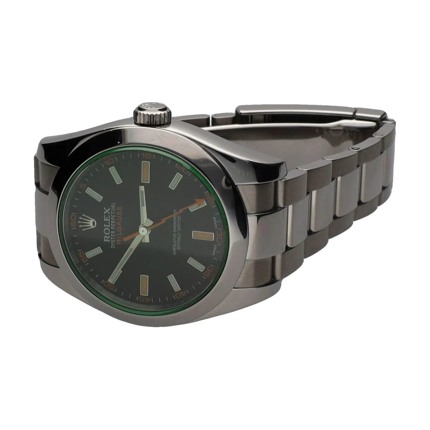 ROLEX Milgauss acero cristal verde 40mm.