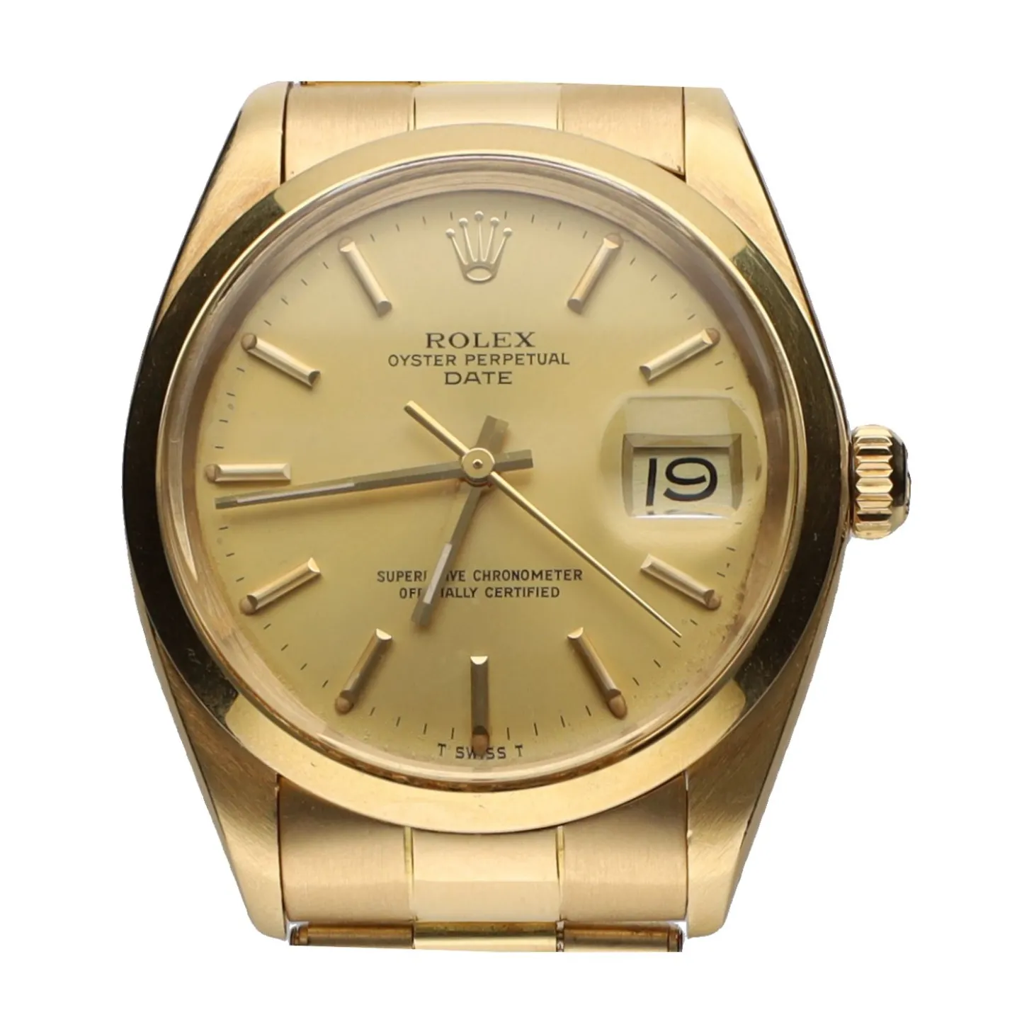 ROLEX Oyster perpetual date oro amarillo 34mm.
