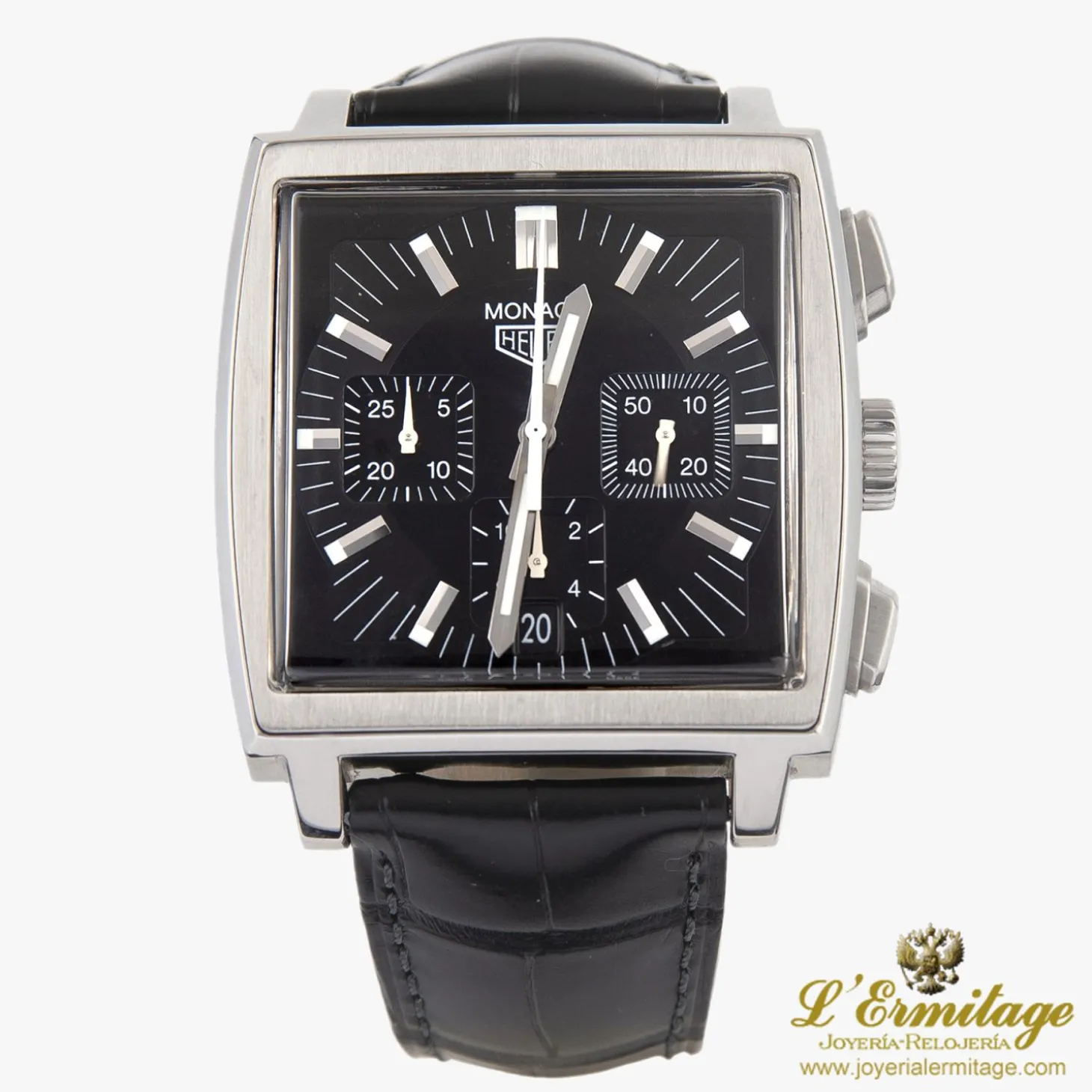 TAG HEUER Monaco chorno acero.
