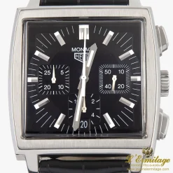 TAG HEUER Monaco chorno acero.