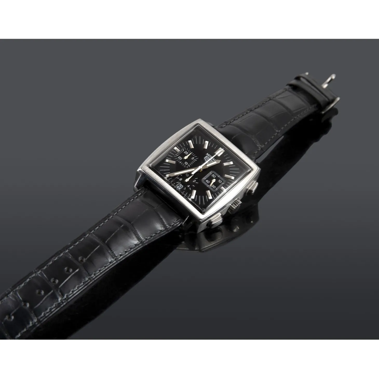 TAG HEUER Monaco chorno acero.