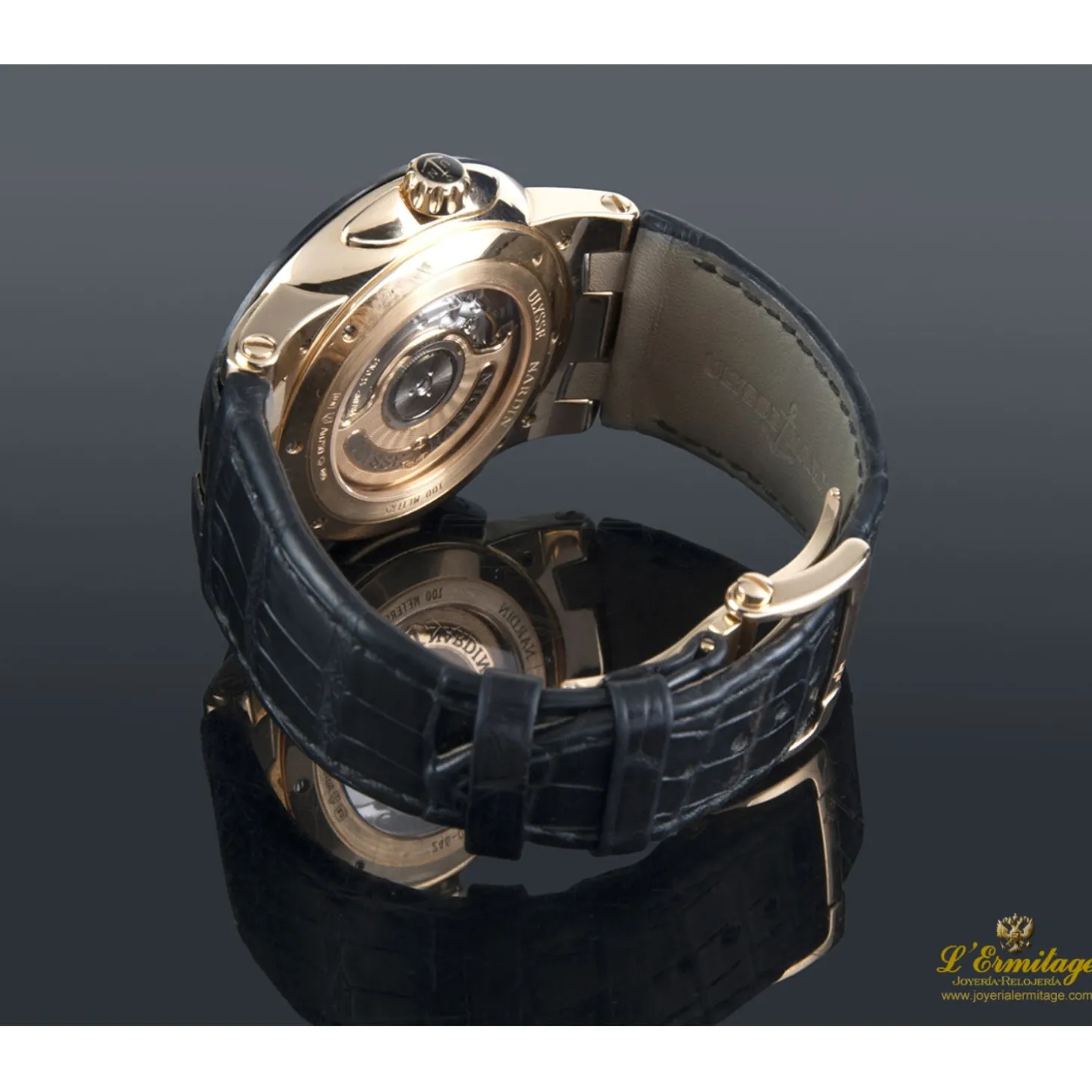 ULYSSE NARDIN Executive dual time oro amarillo caballero