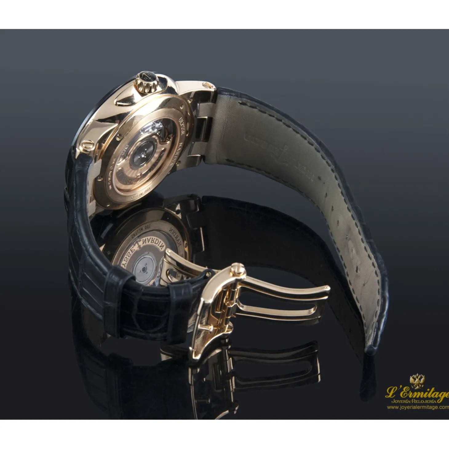 ULYSSE NARDIN Executive dual time oro amarillo caballero