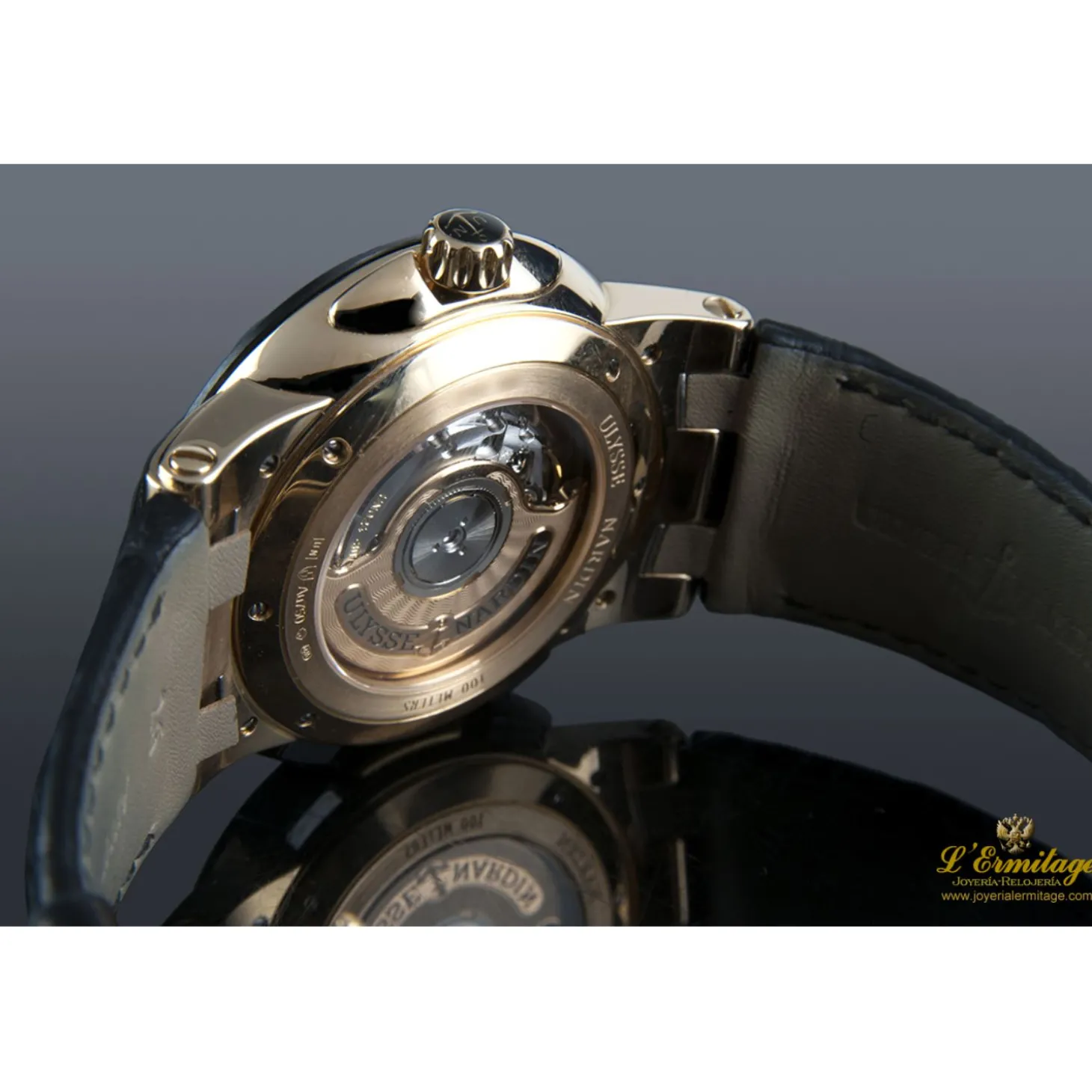 ULYSSE NARDIN Executive dual time oro amarillo caballero