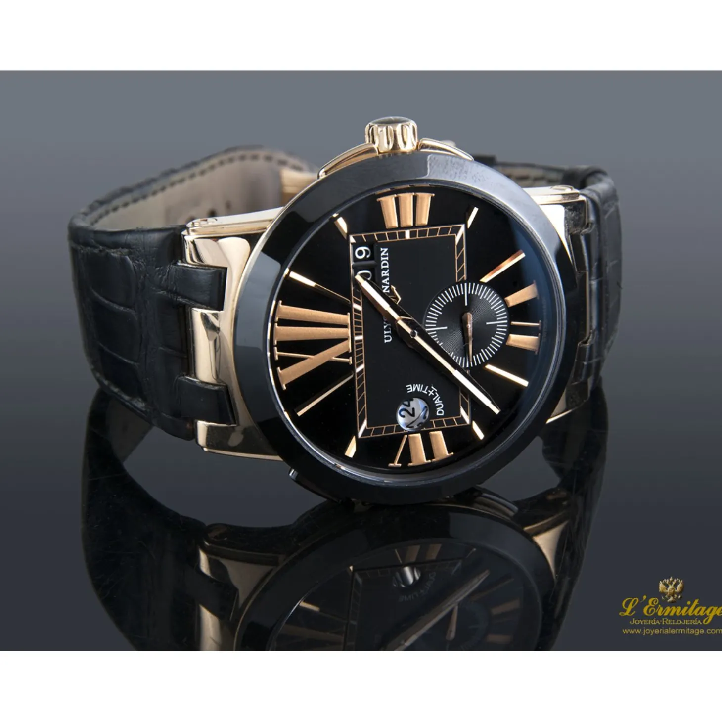 ULYSSE NARDIN Executive dual time oro amarillo caballero