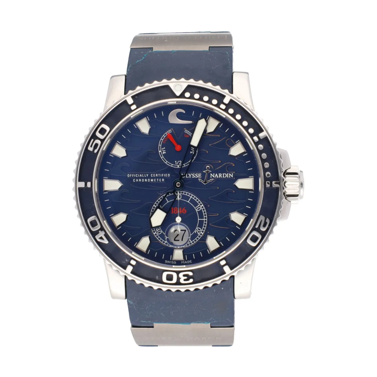 ULYSSE NARDIN Maxi marine blue surf diver acero 43mm.