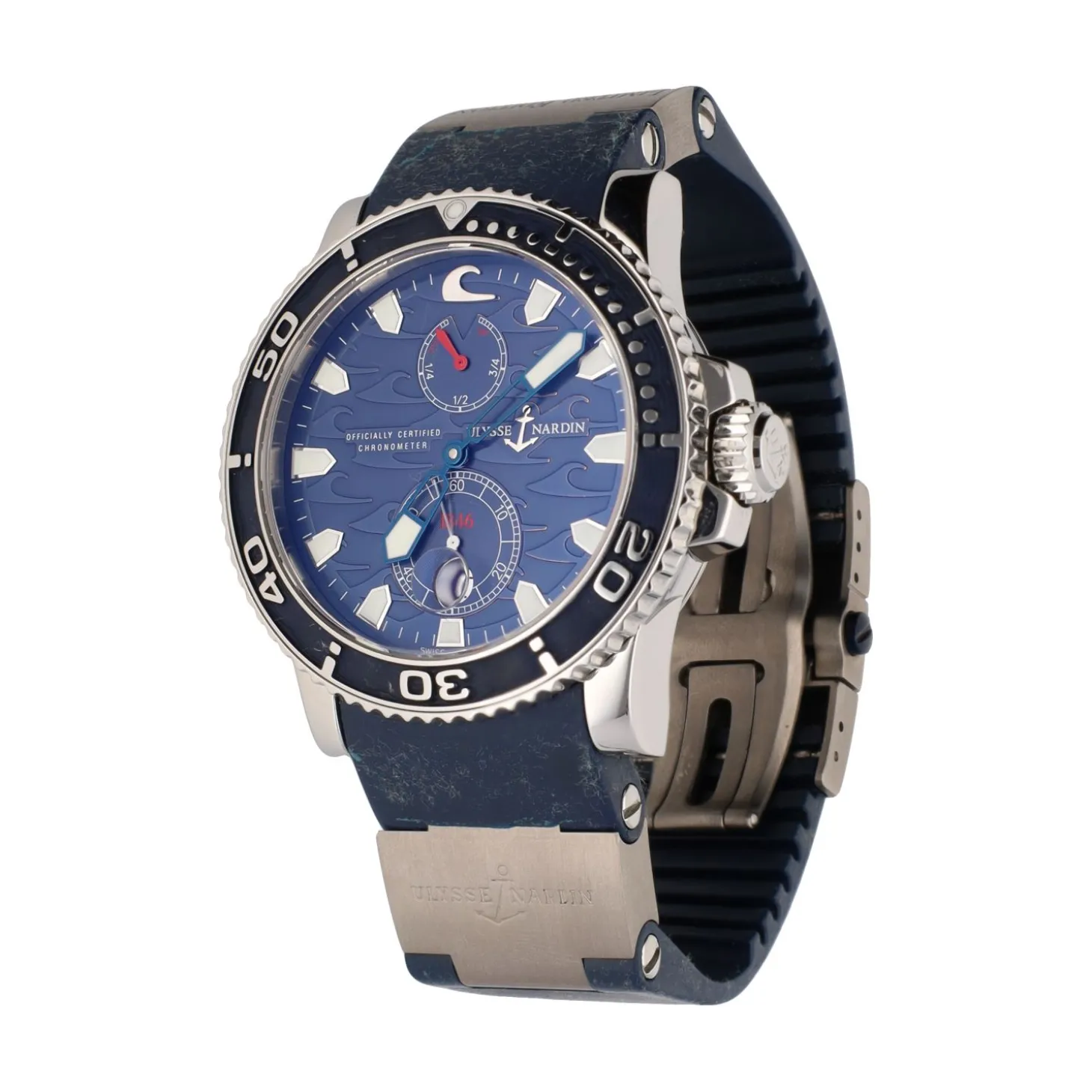 ULYSSE NARDIN Maxi marine blue surf diver acero 43mm.