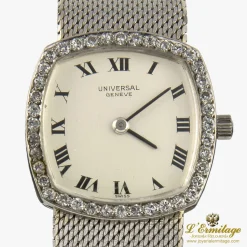 UNIVERSAL GENÈVE Classic oro blanco y diamantes cuerda manual señora